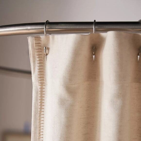 Anthropologie Louie Shower Curtain – Cotton Linen Tassel Hem 72” – NWT - Picture 3 of 3